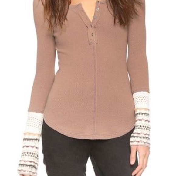 Free People Tops - Free People Newbie Knit Cuff Thermal Small